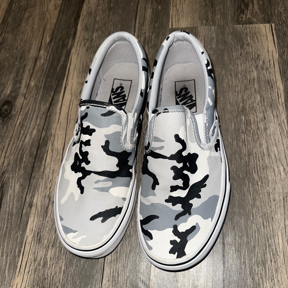 Camo slip-on vans